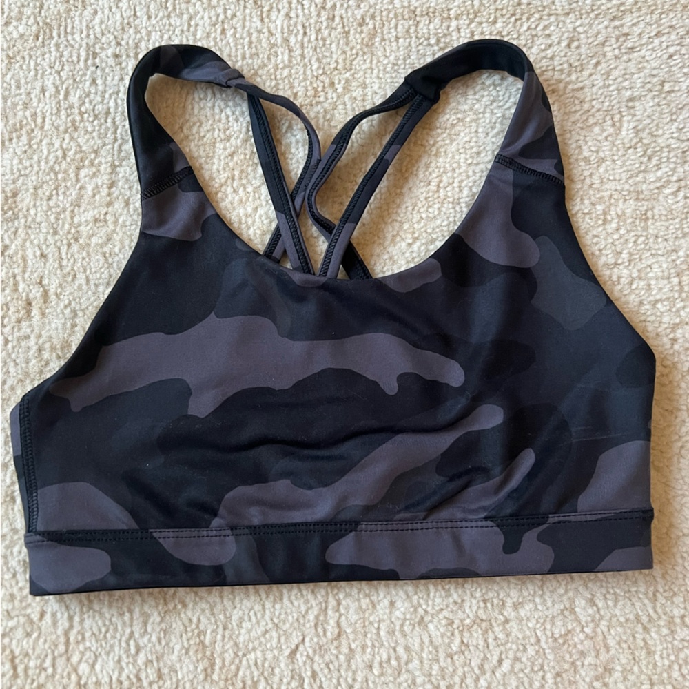 Old Navy Active Black Camouflage Bra